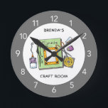 Custom Craft Room|Scrapbook Room Large Clock<br><div class="desc">Custom Craft Room|Scrapbook Room Large Clock.</div>