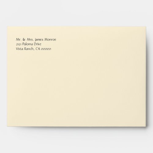 Custom Cream and Ivory Envelope