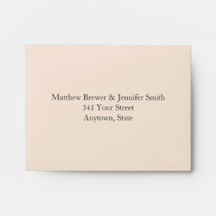 Custom Cream and Light Blue Envelope with Address