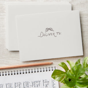 Custom Cream Handwritten Deliver To  Envelope