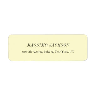Custom cream personalized minimalist address name label