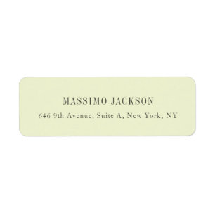 Custom cream personalized minimalist address name label