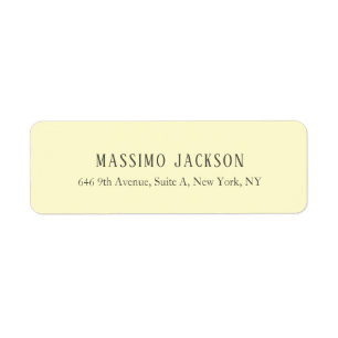 Custom cream personalized minimalist address name label