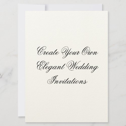 Custom Cream Wedding Invitations Create Your Own
