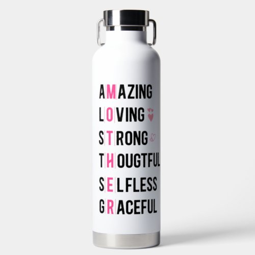 Custom Create Amazing Thoughtful Graceful Words Water Bottle