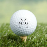 Custom Create Golf Club Theme Monogram 2 Initials Golf Balls<br><div class="desc">Custom Create Golf Club Theme Monogram 2 Initials Golf Balls (Set of 3). Easily create a unique, personalized golf ball set with a golf club design and a monogram with two initials in your choice of font style and color as a gift to the golfer you know. NOTE: Sold in...</div>