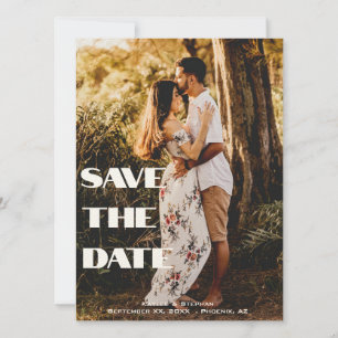 Custom Create Modern Elegant Personalized Photo Save The Date