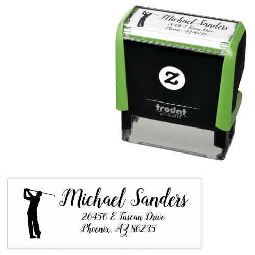 Custom Create Personalized Address Golf Self_inking Stamp