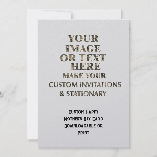 Custom Create Personalized Mother's Day Card Mom | Zazzle