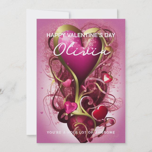 Custom Create Personalized Valentine's Day Card (Front)