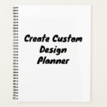 Custom Create Soft Cover, Black Spiral Planner at Zazzle