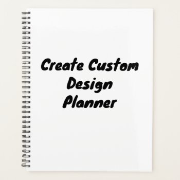 Custom Create Soft Cover  Black Spiral Planner by greenexpresssions at Zazzle