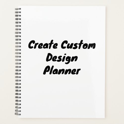 Custom Create Soft Cover Black Spiral Planner