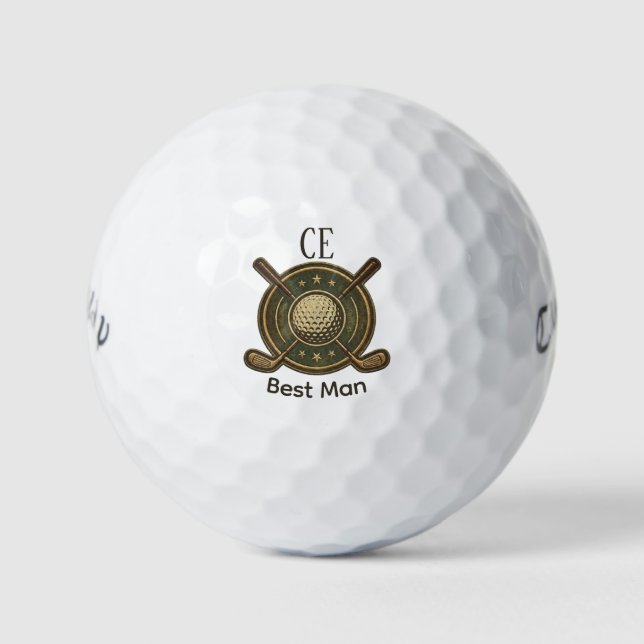 Custom Create Your Own Best Man Golf  Balls (Front)