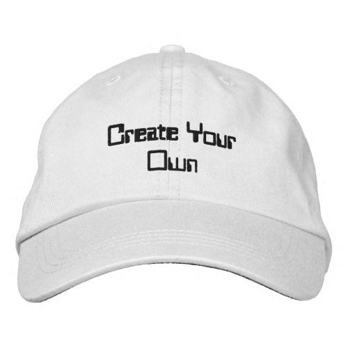 Custom Create Your Own Black Color Text  Embroidered Baseball Cap