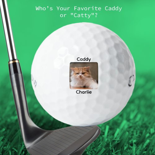 Custom Create Your Own Cat Photo Personalized  Golf Balls