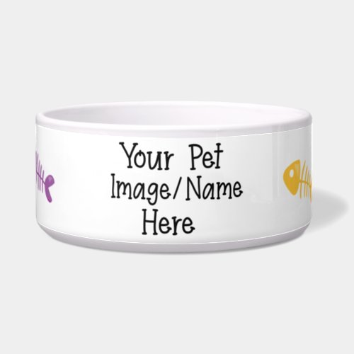 Custom Create Your Own Decorated Cat Food Bowl