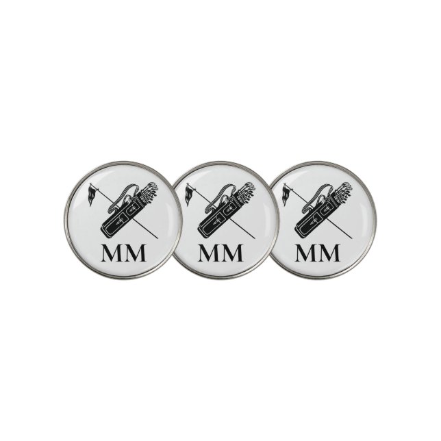 Custom Create Your Own Golf Club Monogrammed Ball Marker (3 Up)