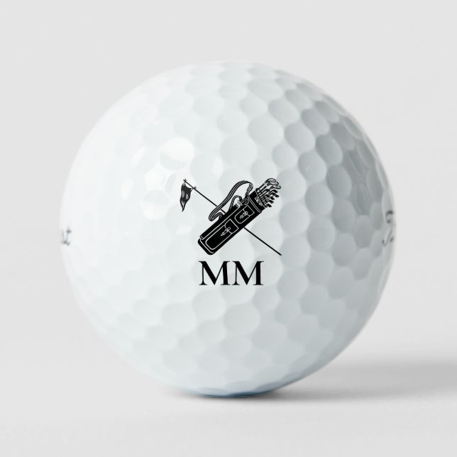 Custom Create Your Own Golf Club Monogrammed Balls (Front)