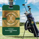 Custom Create Your Own Golf Green Tournament Luggage Tag<br><div class="desc">Custom Golf Luggage Tags for Tournaments & Clubs Elevate your event with this faux gold, green, and white custom golf luggage tag. Designed for tournaments, country clubs, and corporate outings, this stylish golf bag tag adds a polished, professional touch while helping players easily identify their bags. Durable and customizable, it’s...</div>