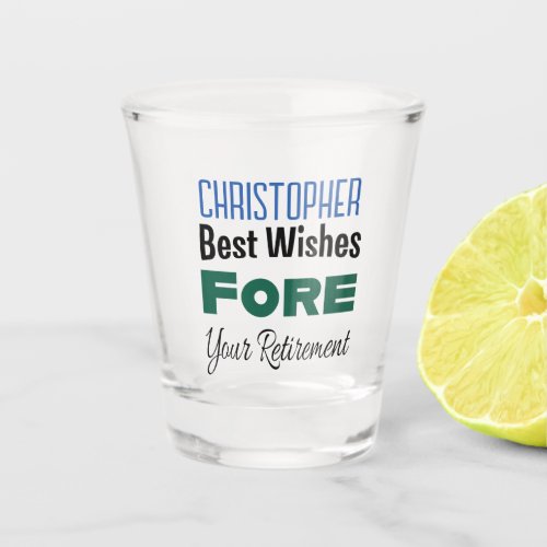 Custom Create Your Own Golf Retirement Party Shot Glass