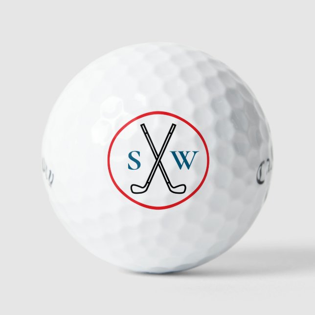Custom Create Your Own Golf Theme Monogrammed Balls (Front)