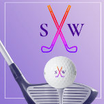 Custom Create Your Own Golf Theme Monogrammed Golf Balls at Zazzle