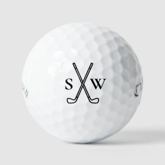 Custom Create Your Own Golf Theme Monogrammed Golf Balls | Zazzle