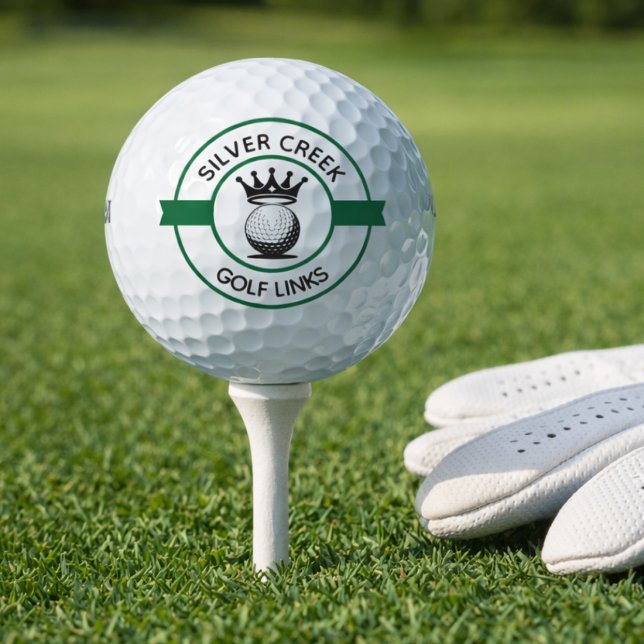 Custom Create Your Own Golf Tournament Balls (Golf Gift for golfers, clients, tournaments. Stylish logo with golf theme. )