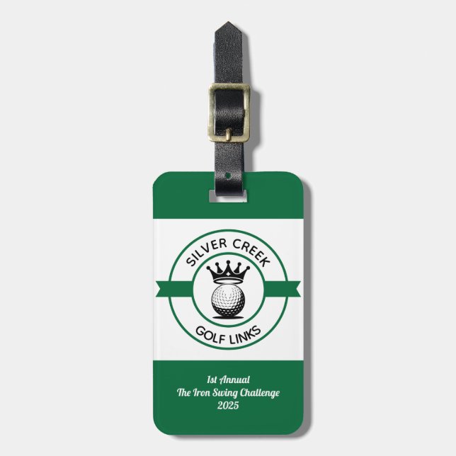 Custom Create Your Own Golf Tournament Luggage Tag (Front Vertical)