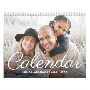 Custom Create Your Own Modern Family Photo Calendar