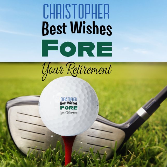Custom Create Your Own Retirement Golf Balls (Golf Retirement Gift)