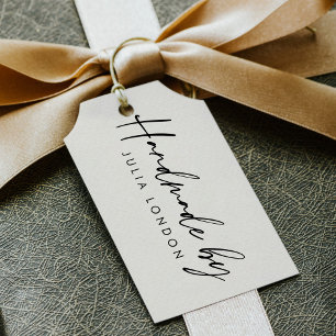 Custom Create your own Script Simple "Handmade by" Rubber Stamp