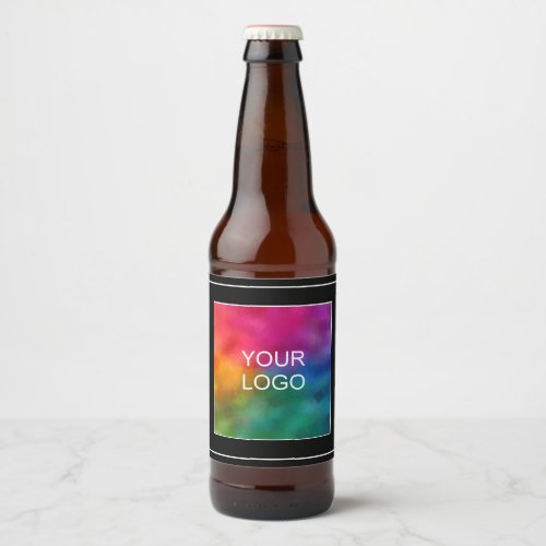 Custom Create Your Own Template Black Beer Bottle Label