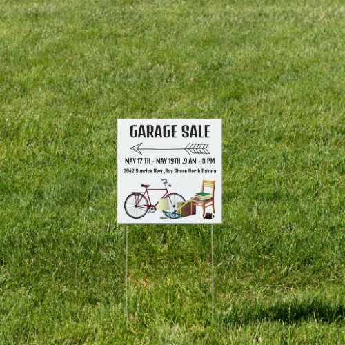 Custom Creative Garage Sale Yard Sign