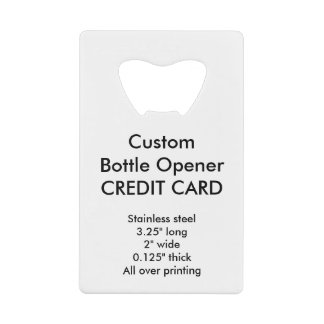 Custom Credit Card Style Bottle Opener