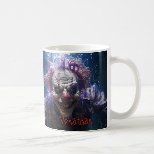 Custom Creepy Clown Horror Halloween Coffee Mug