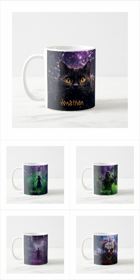 Custom Creepy Halloween Horror Mugs