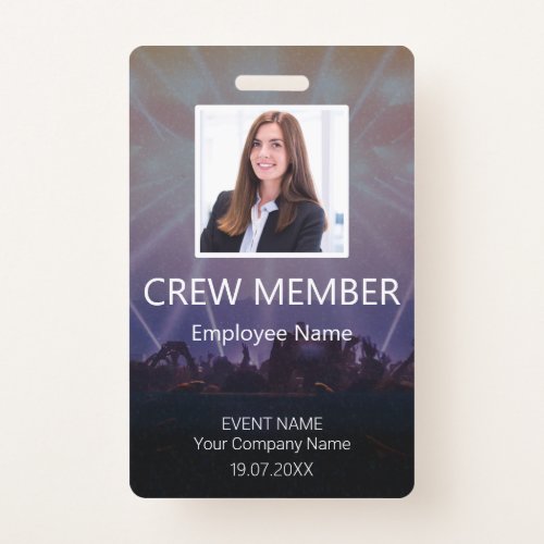 Custom Crew Member Event Badge