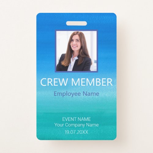 Custom Crew Member Event Blue Badge