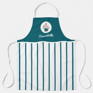 Custom Crisp Striped Cupcake Bakery Apron