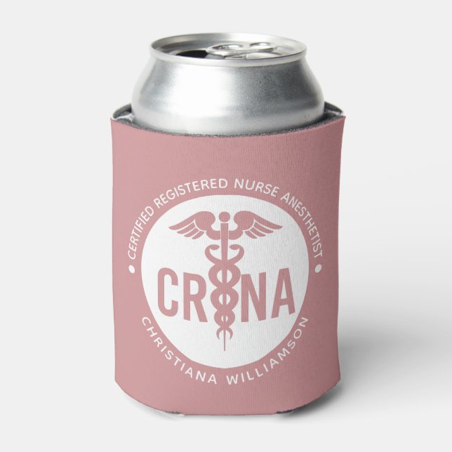 Custom CRNA Certified Registered Nurse Anesthetist Can Cooler (Can Front)