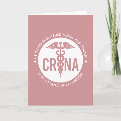 Custom CRNA Certified Registered Nurse Anesthetist Card