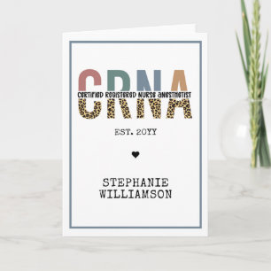 Custom CRNA Certified Registered Nurse Anesthetist Card