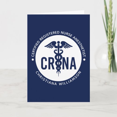 Custom CRNA Certified Registered Nurse Anesthetist Card