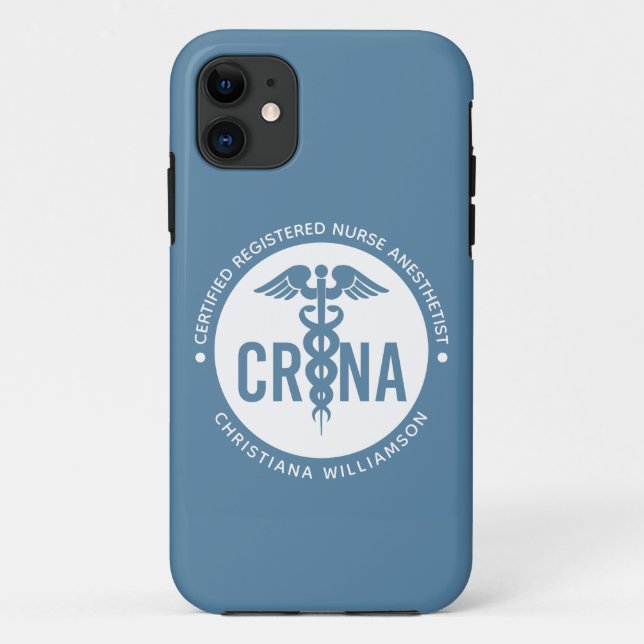 Custom CRNA Certified Registered Nurse Anesthetist Case-Mate iPhone Case (Back)