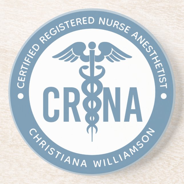 Custom CRNA Certified Registered Nurse Anesthetist Coaster (Front)