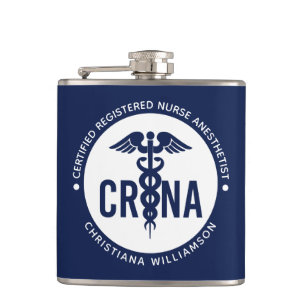 Custom CRNA Certified Registered Nurse Anesthetist Flask