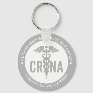 Custom CRNA Certified Registered Nurse Anesthetist Keychain