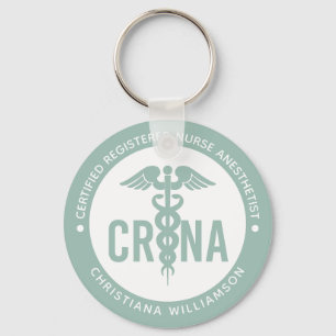 Custom CRNA Certified Registered Nurse Anesthetist Keychain
